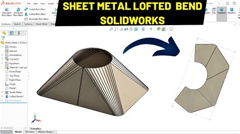 how to make a sheet metal cone in solidworks|solidworks conical sheet metal.